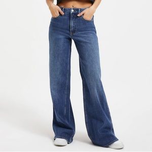 Good American good skate wide leg jeans - size 27/4 color Indigo - worn once
